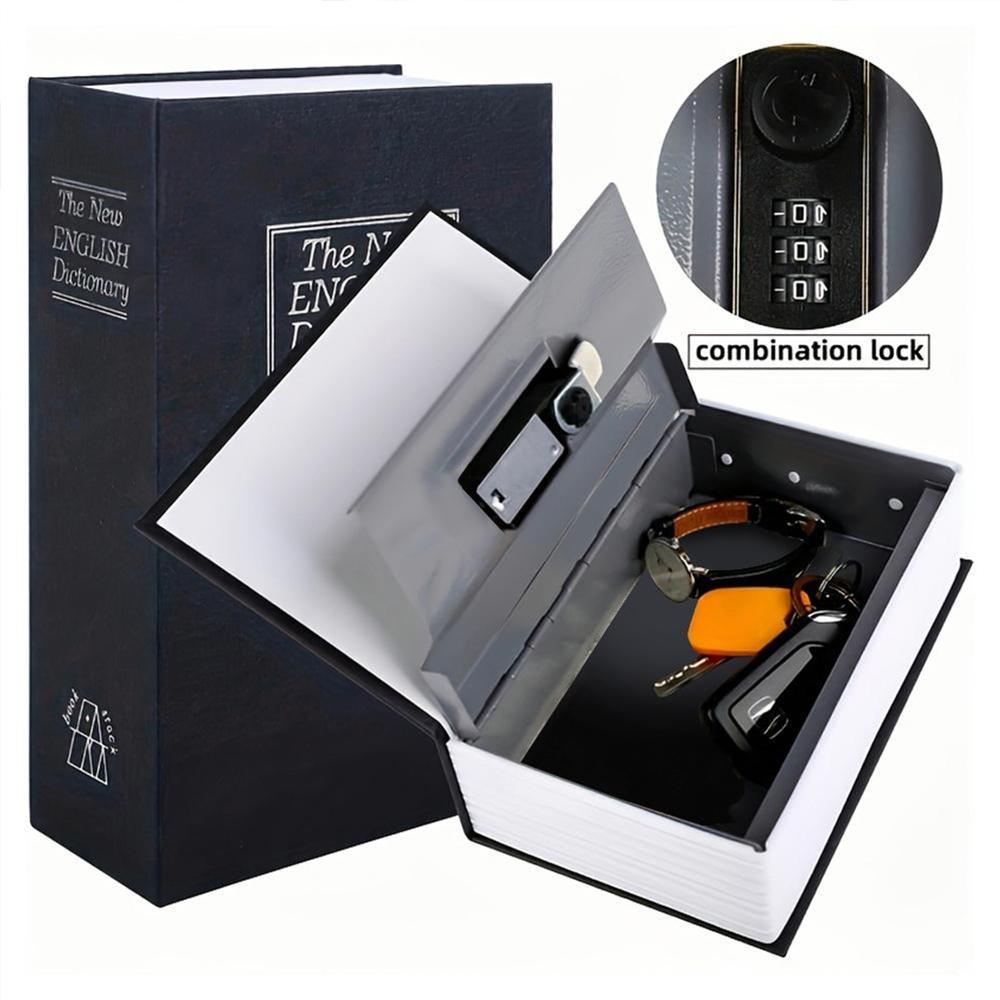 English Dictionary Design Money Box with Combination Lock, Money Safe Box, 1 Count Hidden Secret Storage Box for Cash, Jewelry and Passport, Saving Box, Home Organizer for Home Office, Summer Gifts