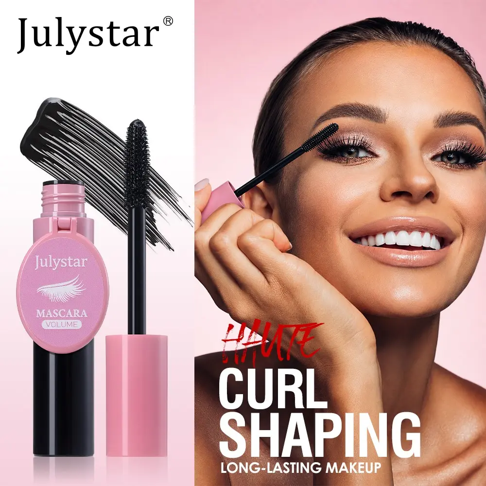 Julystar 2in1 Waterproof Mascara with Mirror, Long-Lasting Volumizing Curl, Smudge-Proof, Water-Removable, 12ML, Perfect for Makeup Lovers