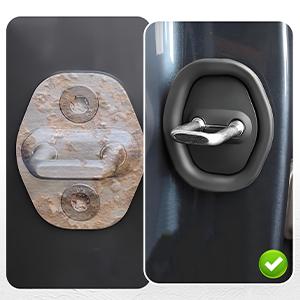 THE WELL KEPT 4PCS Door Latch Lock Cover,Silicone Door Latch Guard Car Decorations&Protects Door Latches,Universal Self-Adhesive Door Lock Latch Protector Car Accessories for Most Vehicles (Black) THE WELL KEPT 4PCS Door Latch Lock Cover,Silicone Door Latch Guard Car Decorations&Protects Door Latches,Universal Self-Adhesive Door Lock Latch Protector Car Accessories for Most Vehicles (Black)