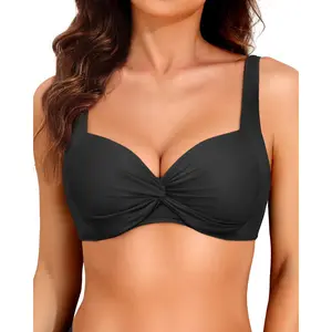 Yonique Women Underwire Bikini Top - Push Up Bathing Suit Top Padded Bra Swimsuit Top  SwimWeek  summervibes