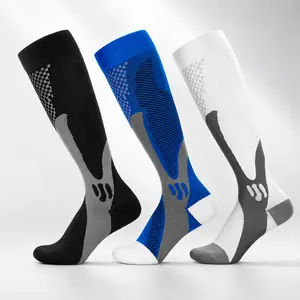 3 Pairs 20-30mmHg Compression Socks for Women & Men: Anti-Slip Knee High Support for Nurses, Pregnancy & Edema Relief sport athletic Work Socks