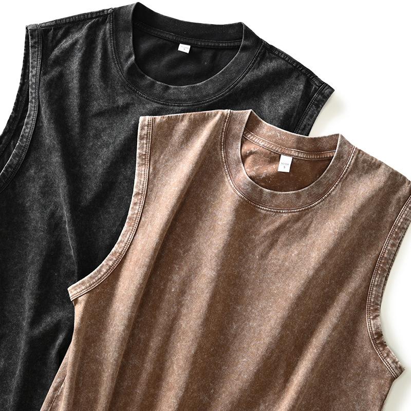 2026 solid color 2-Pack all genders new sports retro washed vest T-shirt gym fitness sleeveless T-shirt basketball training washed vest 2026 solid color 2-Pack all genders new sports retro washed vest T-shirt gym fitness sleeveless T-shirt basketball training washed vest