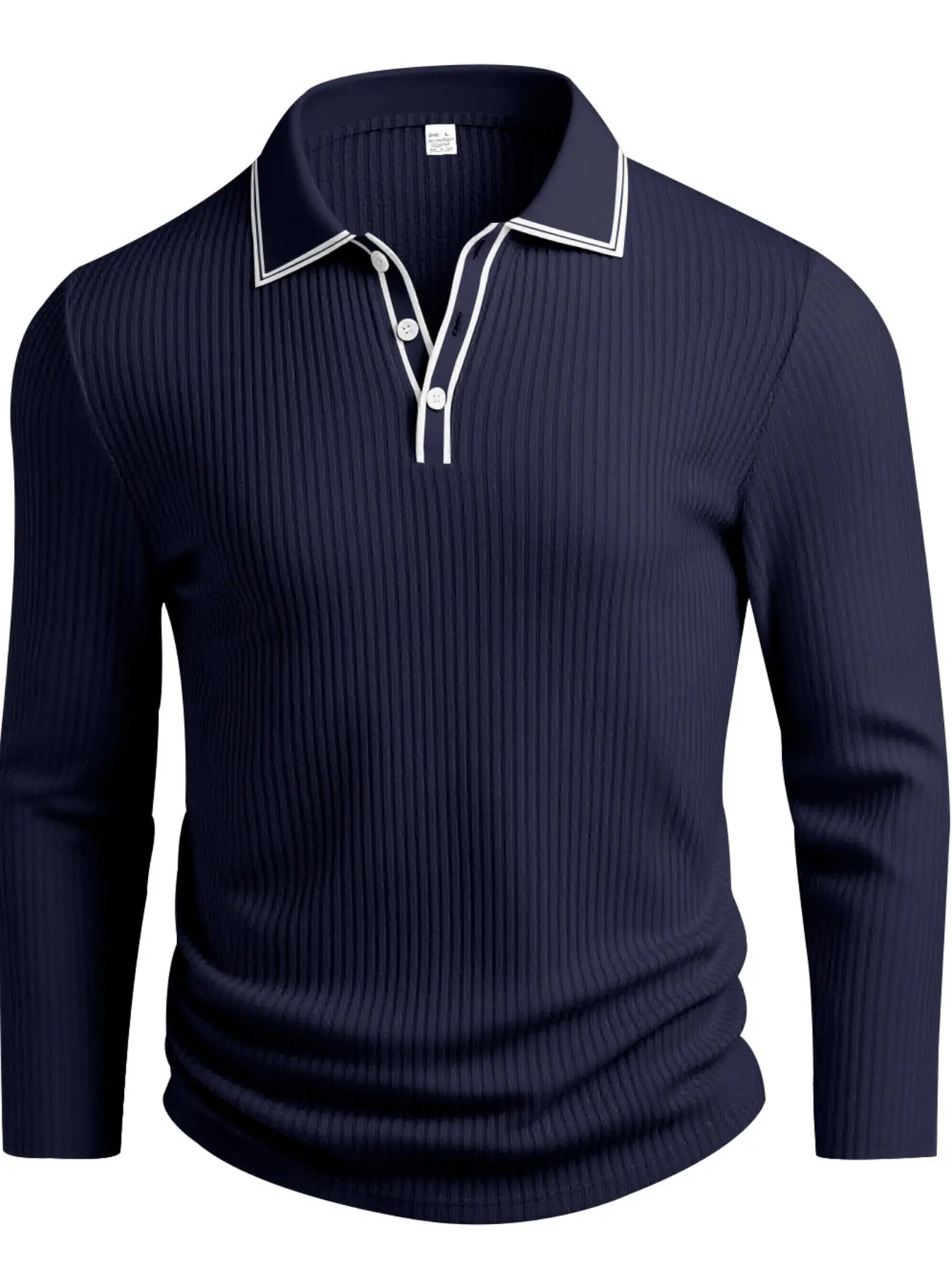 Men's Long Sleeve Spring Fall Classic Business Polo Shirt, Solid Color Collar Placket Top, Loose Breathable Business Blouse, Fashion Versatile!