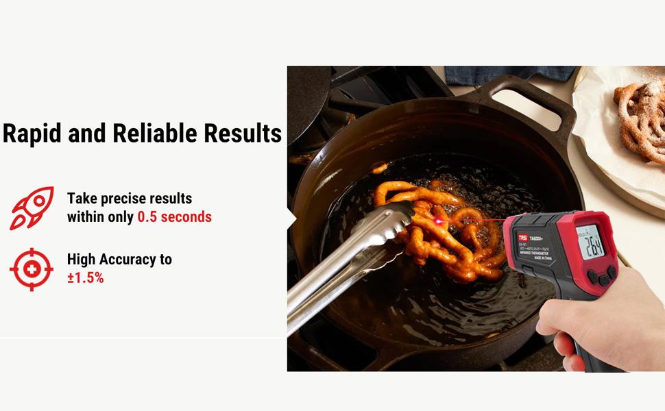 Infrared Thermometer, Laser Temperature Meter -37 ° F~1022 ° F (-32 ° C~550 ° C) IR Temperature Gun (Not for Humans) for Cooking, Frying,,, Meat, Sugar, Freezer