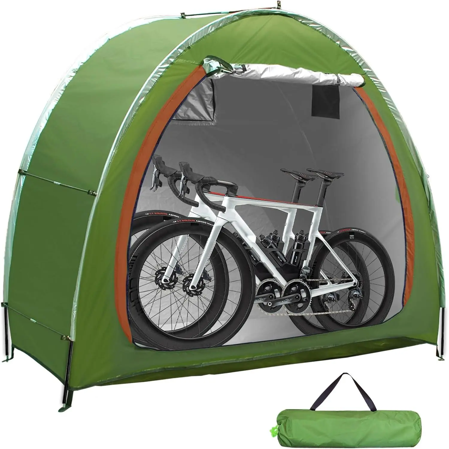 Outdoor Bike Cover Waterproof Oxford Storage Tent for 2 Bikes, Foldable Bicycle Shelter for Camping, Heavy Duty Protection