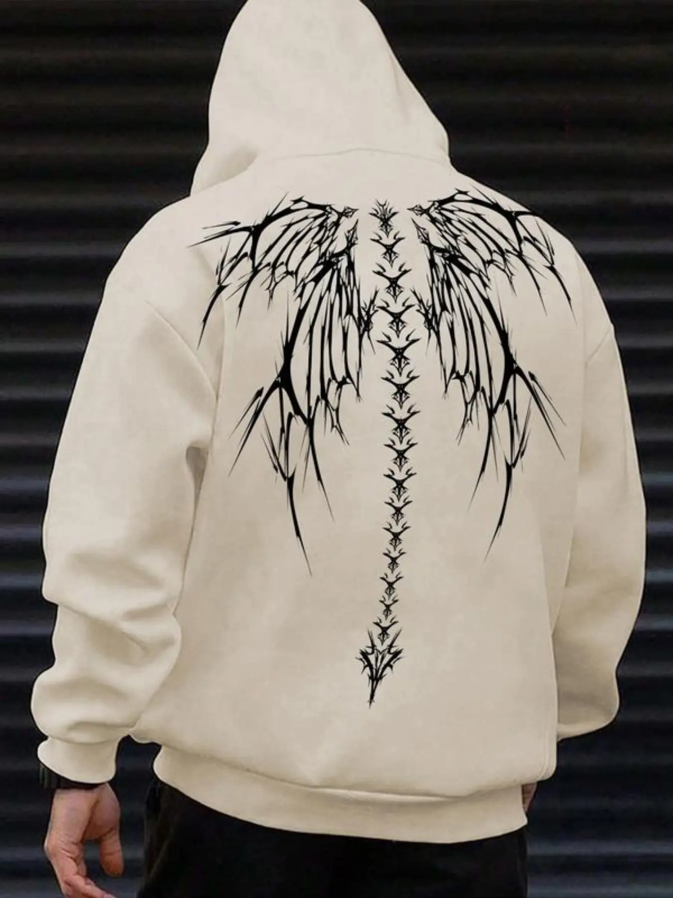 Cyber Sigilism Fallen Angel Wings Hoodie | Opium Core Aesthetic