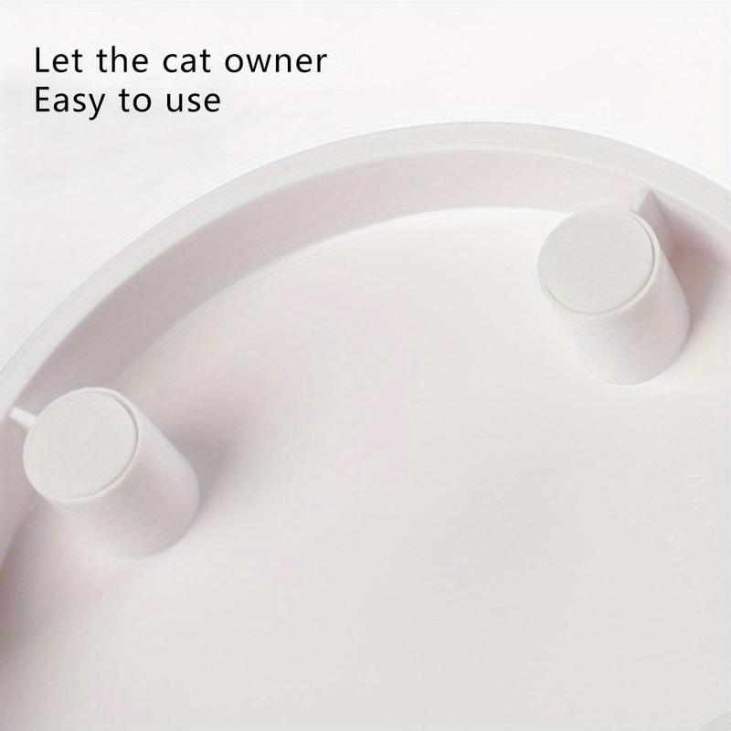 Ergonomic 15-Degree Tilt  , Suitable for Cats and Small Dogs - Neck Comfort Enhancing Stand, Anti-Vomiting Design, Smooth Curved Plastic  for Food and Water, White, Anti-Vomiting   | Fashion   | Stable   pet wate bowl