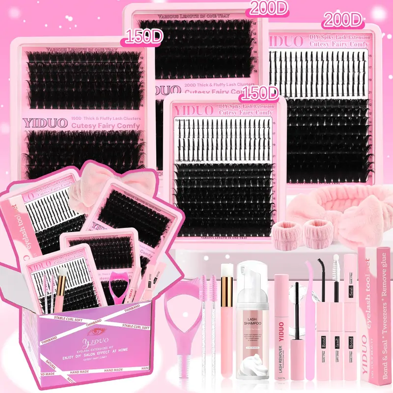 Individual False Eyelashes Kit, Eyelash Falsies, Mixed Length & Styles Natural Look Eyelash Extensions, Self Grafting Curvature Eyelashes, Eye Makeup Accessories, Cosmetic