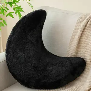🌙 12"/16" (30/40cm) Multi-Color Fluffy Crescent Moon Shaped Pillow | Cozy Celestial Couch & Bed Decor Aesthetic | All-Season Home Essential & Holiday Must-Have ✨ Perfect Gift Choice for Friends & Family