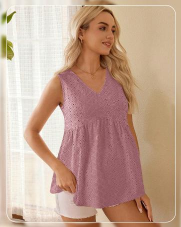 WIHOLL Womens Tank Tops 2025 Flowy Peplum Tops (Size Up 1-2 for Oversized Look) for Women Dressy Sleeveless V Neck Babydoll Tank Tops Fabric Stretchy tank tops summer tops WIHOLL Womens Tank Tops 2025 Flowy Peplum Tops (Size Up 1-2 for Oversized Look) for Women Dressy Sleeveless V Neck Babydoll Tank Tops Fabric Stretchy tank tops summer tops