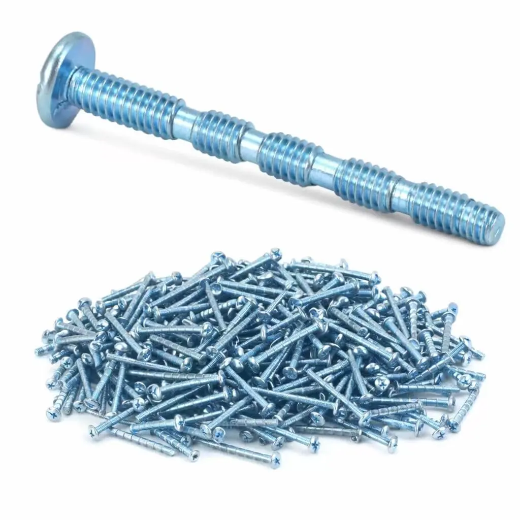 105 Pack #8-32 x /4" Breakaway Truss  Cabinet Screws | Zinc Plated Steel Machine Screws with Break-Off Design for Cabinet Handles, Drawer Pulls, Knobs and Hardware Repairs