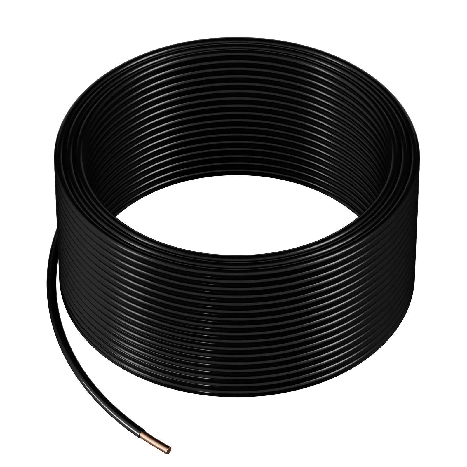 12 AWG Solid THHN Wire, 100% OFC Copper Electrical Building Wire with Nylon Jacket PVC Insulation, Rated for Up to 600 Volts, Heavy-Duty for Residential, Industrial, Commercial, Black (100 Feet)