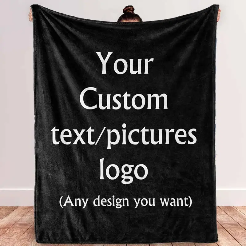 Custom Photo Blanket - Made in USA, HD Printing Flannel, Multi-Size, Sentimental Boyfriend Gifts, GF Gift, Father's Day Special Item