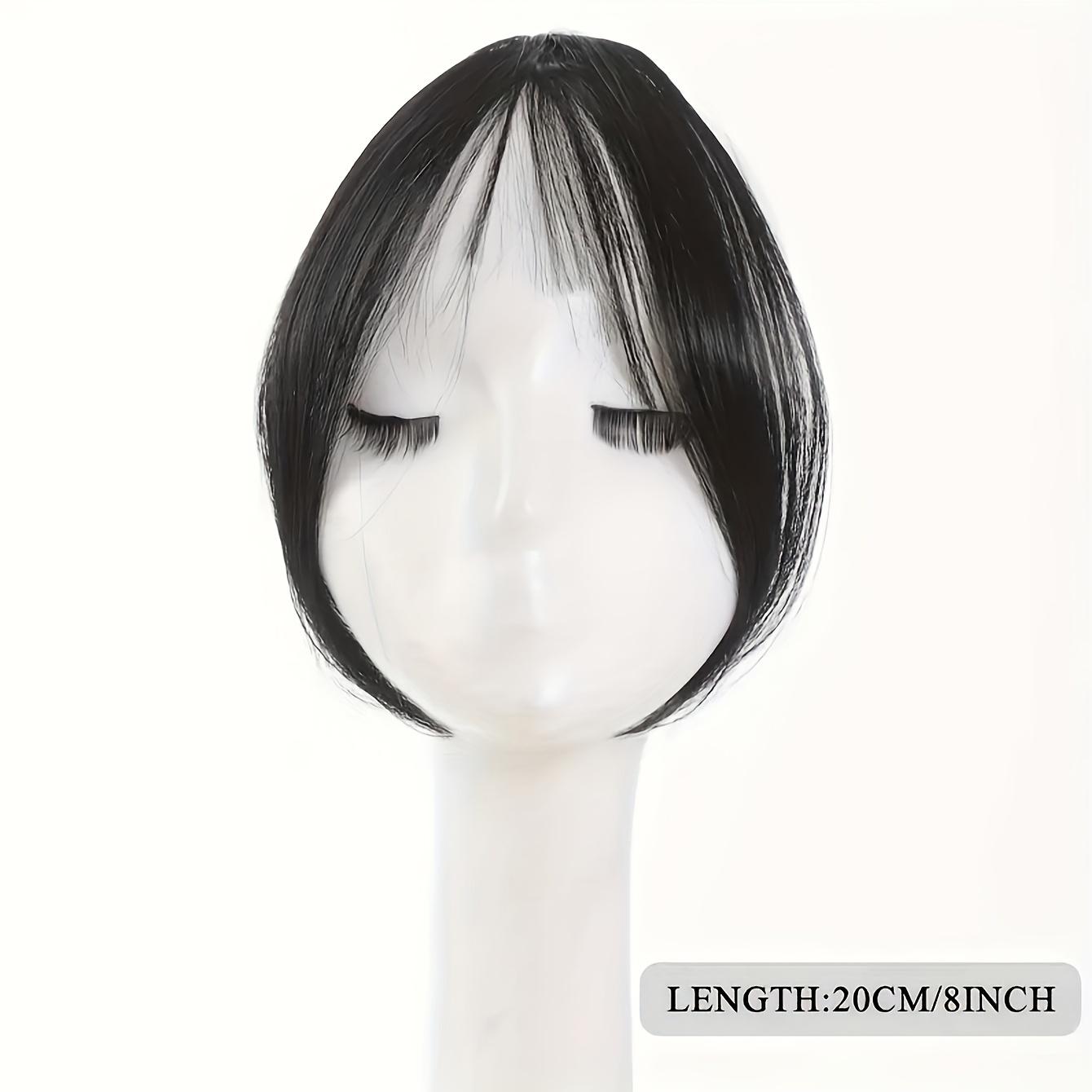 1 Piece Natural Clip-In Bangs for Women - 8inch Straight Hair, Heat-Resistant Fiber, Fluffy and Voluminous, Suitable for Daily Wear, Easy to Style, Perfect for Casual or Formal Occasions, Multi-Functional Hair Piece, Smooth Hair Piece, Secure Clip-In Fixa