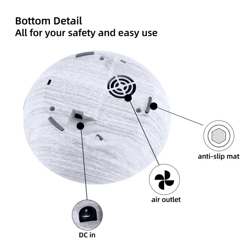 Wood Grain Essential Oil Diffuser (550ml) w/ Remote, 7 Color LED & 6 Premium Oils  Perfect Relaxation Present