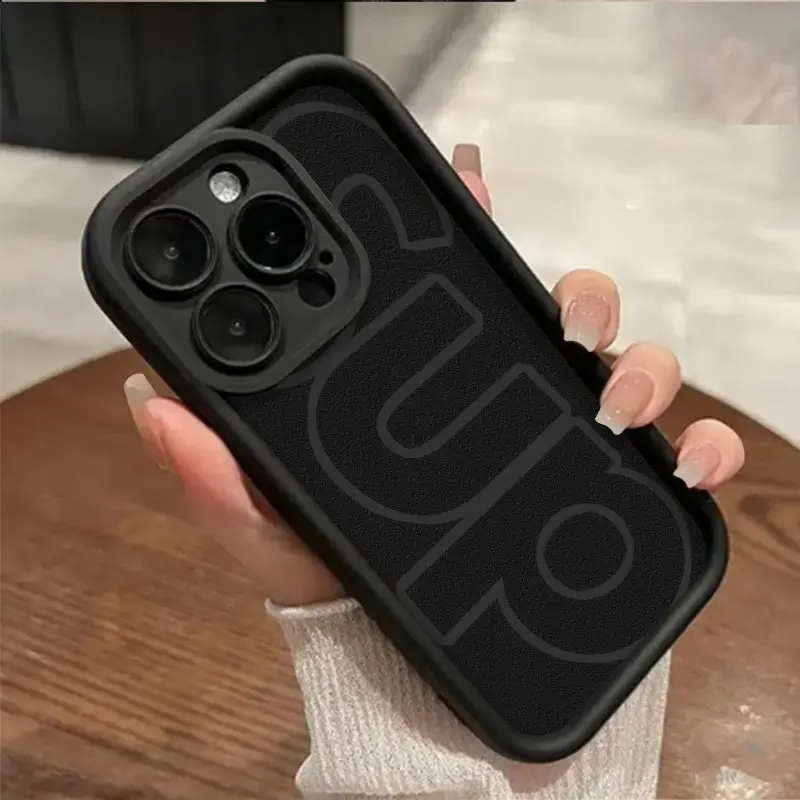 SUP Letter Black White Outline Vertical Graphic Pattern TPU Soft Phone case for iPhone 17 Air 16 Pro Max 15 14 Plus 13 12 11 XR XS Samsung Galaxy S25 Ultra S24 S23 S22 Plus stylish camera protection Shockproof Anti Drop Durable Phone Case.