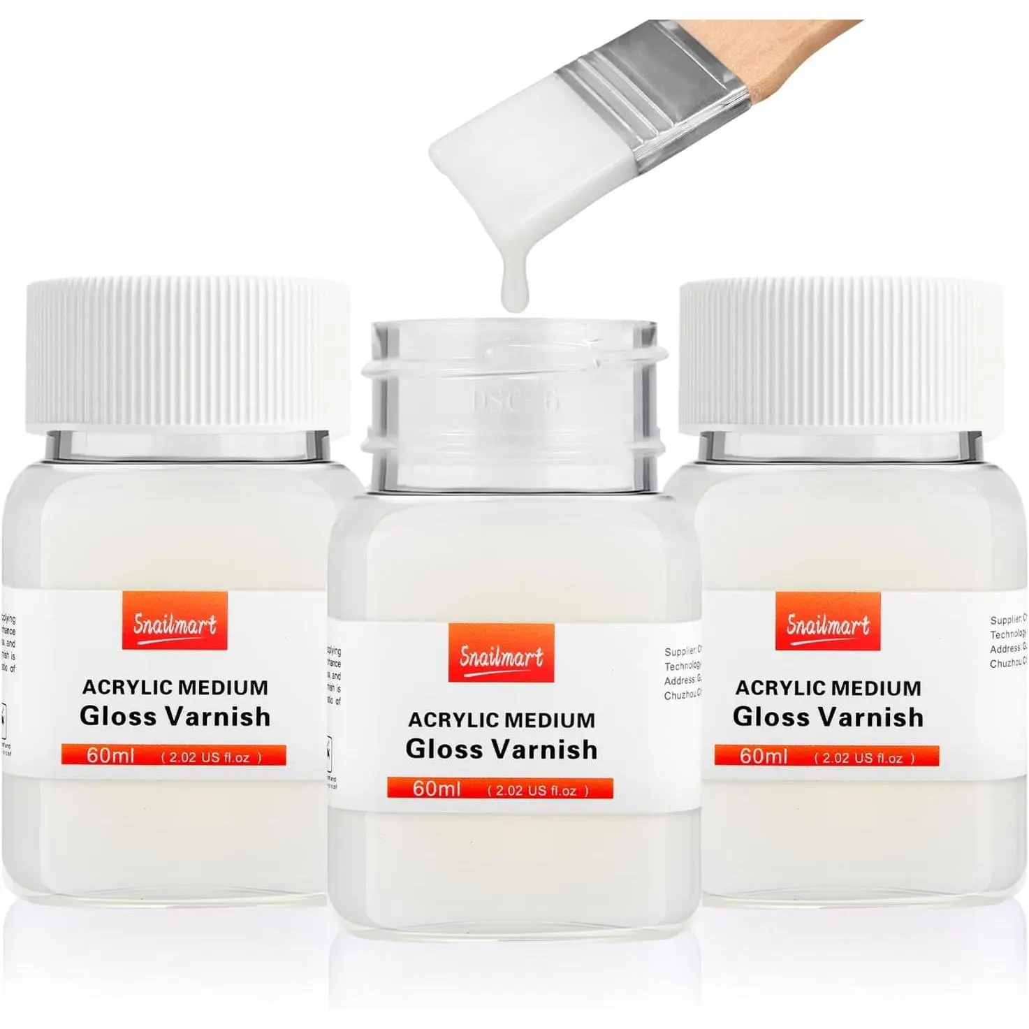 Gloss Varnish for Acrylic Painting, 180ml/6.1oz Acrylic Varnish Kit with 2 Brushes – Non-Yellowing, Non-Toxic, Anti-Crazing Clear Varnish for Canvas Artwork, Wood, Acrylic Paintings