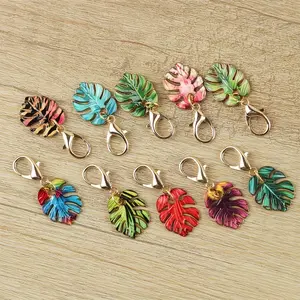10pcs Tropical Rainforest Leaf Keychain Set, Hawaiian Series Suitable for Various PartyDecorations, Bag Decorations, Healing Small Pendant Suitable for Birthday/Graduation Season/Mother'S Day/Teacher'S Day/Coming-Of-Age Ceremony/Back Cool Keychains