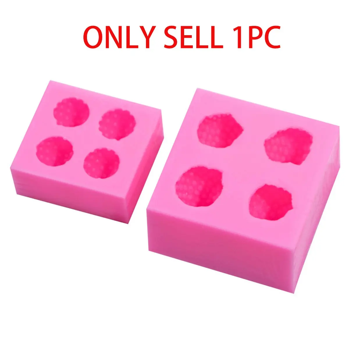 1pc 3D Strawberry Silicone Candle Mold, 3D Silicone Resin Mold, Simulated Fruit Mold, Candle Soap Mold Clay Mold For DIY, Handmade Gifts, Soap Making Supplies, Silicone Molds, Silicone Molds For Crafts