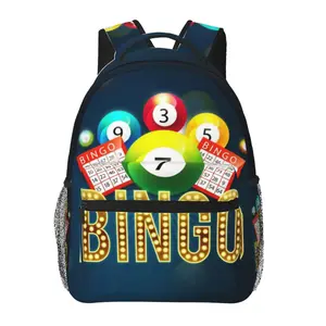 Anime Bingo Game1 Printed Backpack, Cute School bag for Girls Boys Teens, Cartoon Backpacks Kawaii Kids Lightweight backpack with adjustable straps Bookbag, Travel, School, College, Work, Backpack, Daily Use