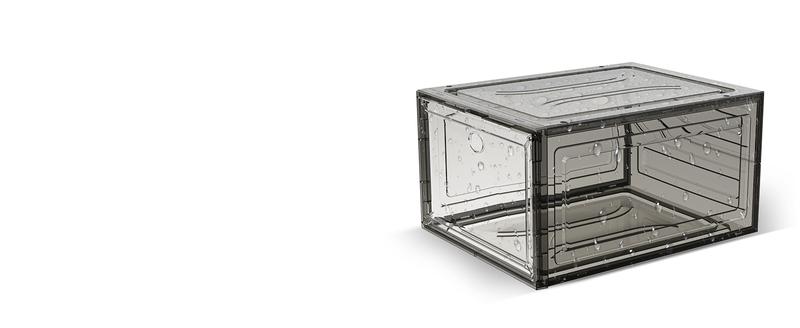 Hat Organizer Box, 6 Boxes for 40 Pack Hats, Upgrade Harder Solid Plastic Hat Organizer for Baseball Caps, Clear Hat Storage with Magnetic Door, Hat Rack, Hat Holder, Hat Case, Hat Box, White