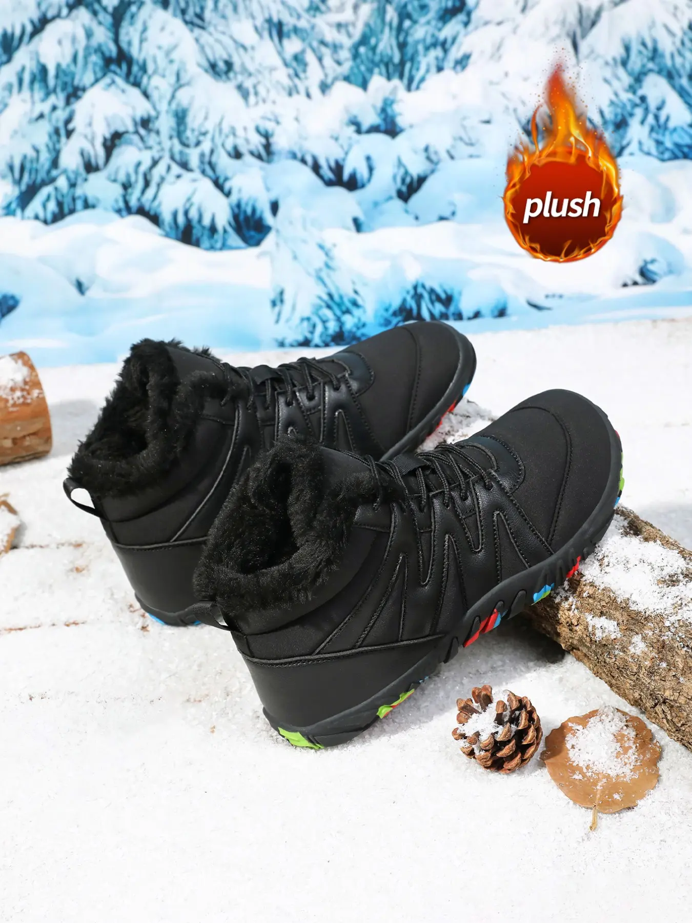 Women's Winter High Top Snow Boots, Waterproof Eva Material, Anti-Slip Thick Sole, Warm Casual Shoes for All Seasons, Outdoor Commute & Leisure