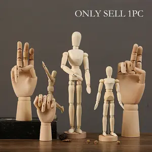 Artistic Wooden Hand Model Kit, Artist Human Body Drawing Doll Set, Poseable Wood Tools for Painting & Sketching, Home Decor Accessories, Craft Figurine, DIY Handmade Craft