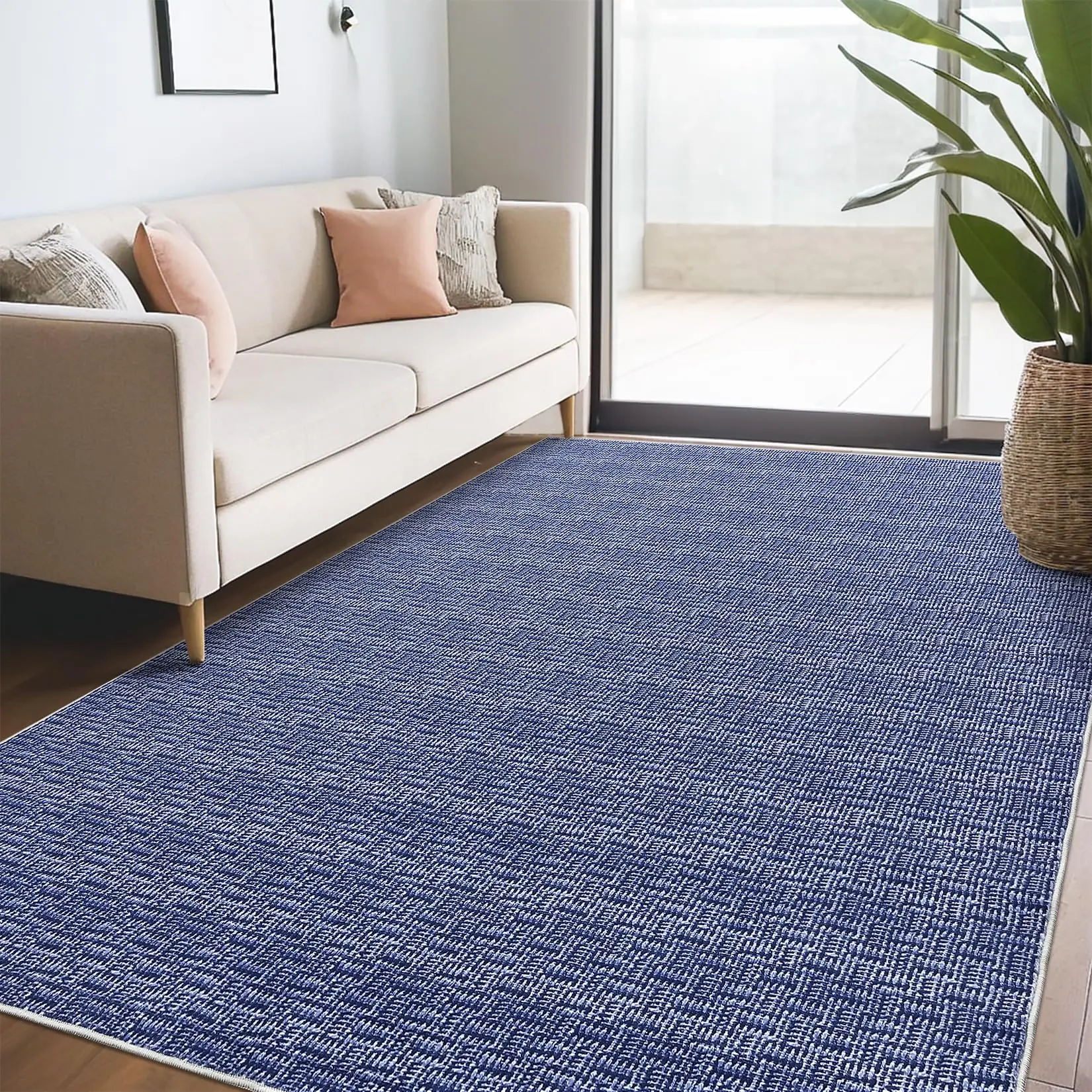 GARVEEModern Washable Area Rugs and Runners in Various Sizes and Colors - Soft, Non-Slip, Low Pile, Non-Shedding, Braided or Woven Textured Rugs for Living Room, Bedroom, Office, Hallway, and Playroom