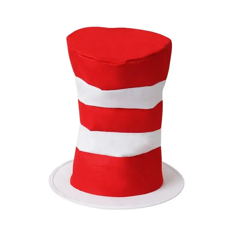 1 counts Red and White Stripes Funny Party Hat - Adjustable One-Size-Fits-Most Design, Soft and Comfortable Wear, Holiday Theme, Christmas Party Spoof, Unisex for Women and Men, Birthday Party Hats, Birthday Celebration Accessory