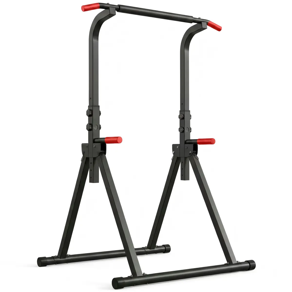 Foldable Power Tower Pull Up Bar Station for Home Gym - 6-Level Adjustable Height, Multi-Function Dip Station & Strength Training Equipment for Pull Ups, Dips & Leg Raises, 440LBS Capacity Workout Machine