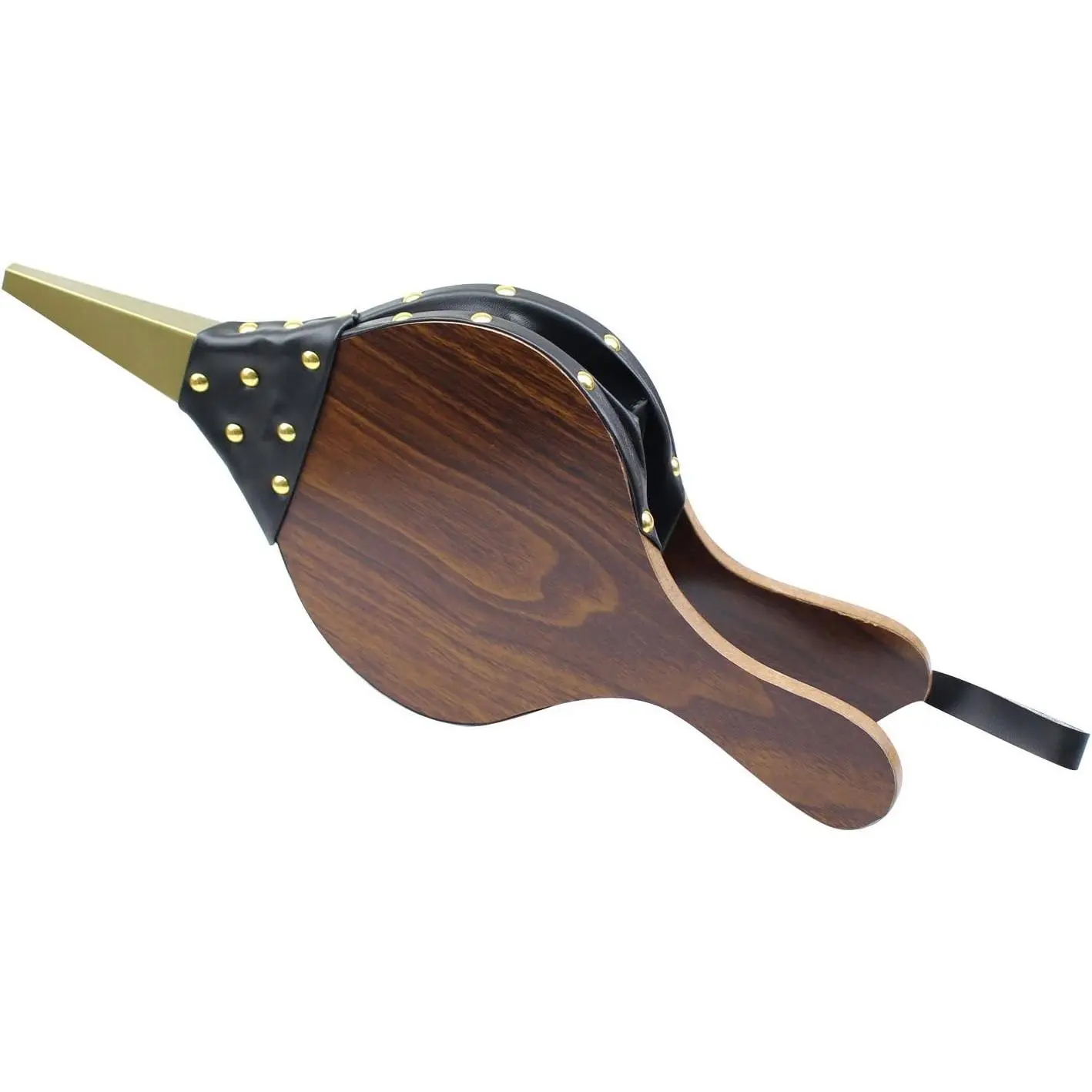 Bellows, Fireplace Bellows 15 Inch x 6.5 Inch, Air Bellow Fireplace Blower Leather Bellows Fire Bellows for Fireplaces, BBQ and Camping, Bellow with Hanging Leather Strap