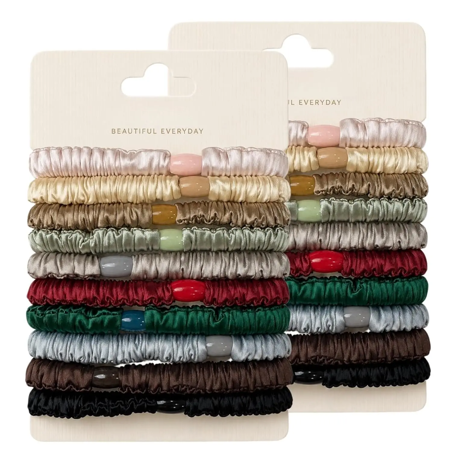 20 count Small Silk Hair Ties, Soft Satin Hair Ties for Fine Hair, Small Silk Scrunchies Hair Bands for Women and Girls