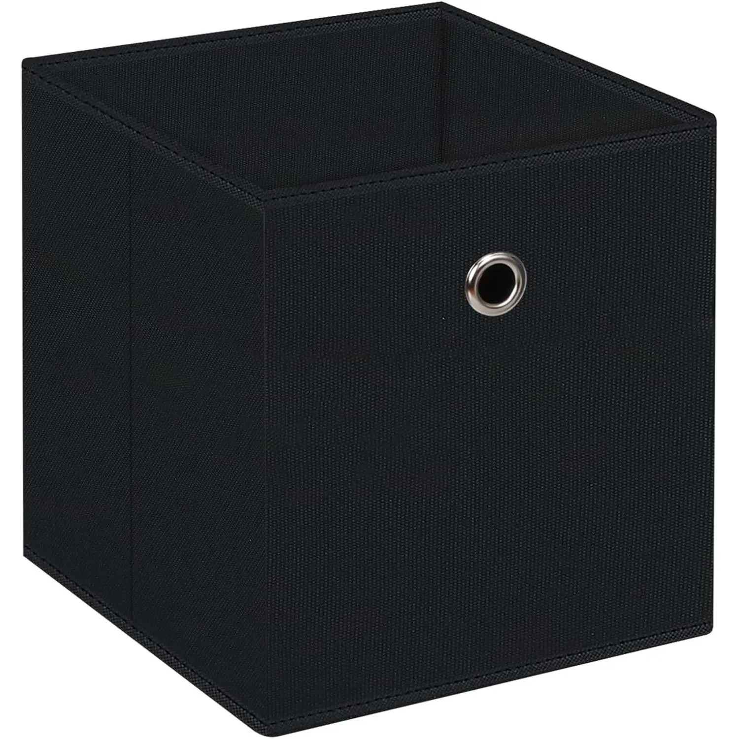 Fabric Cubes Storage Containers ,11 Inch Cloth Storage Cube Foldable Storage Bins Cubes Organizer Baskets with Handles for Shelf,Closet,,Set of 1,(Black)