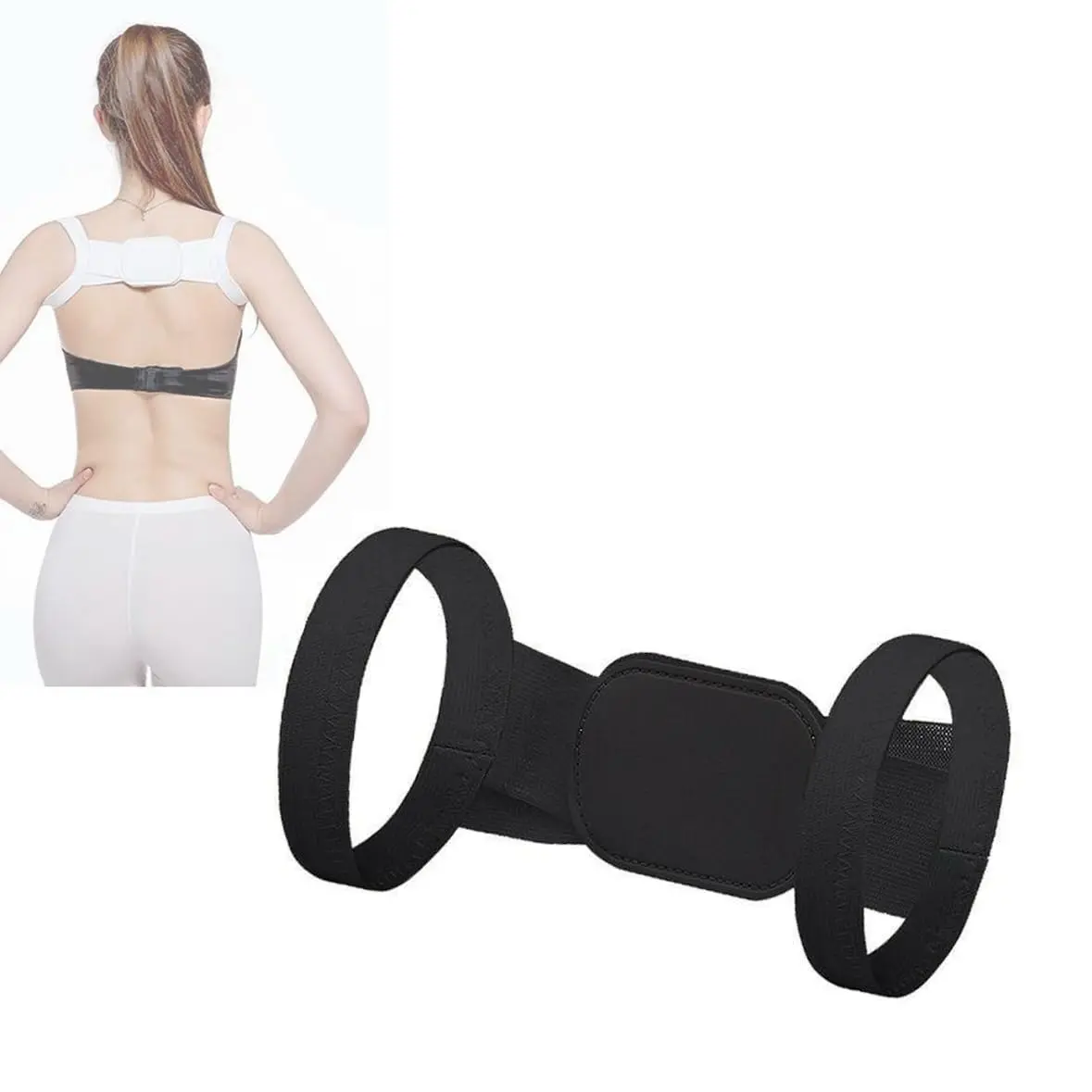 outdoor sports DeepCrush Adjustable Back Belt - Posture Corrector for Women and Men - Shoulder Brace - Upper Back Pain Relief - Neck Pain Support - Elasticity Belt for Standing and Sitting