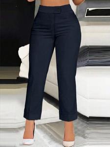 Women's asymmetrical belt solid color casual pants, made of high-quality, comfortable and skin-friendly fabric, suitable for office and travel fashion