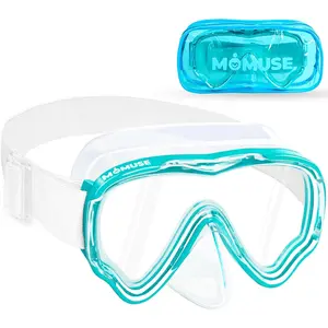 Kids Swim Goggles with Soft Fabric Strap, Diving Mask with 3D No-Leak Nose Cover, Anti-Fog & Shatterproof Lens, Swimming Goggles for Toddler/Youth Boys Girls 3-14Gift