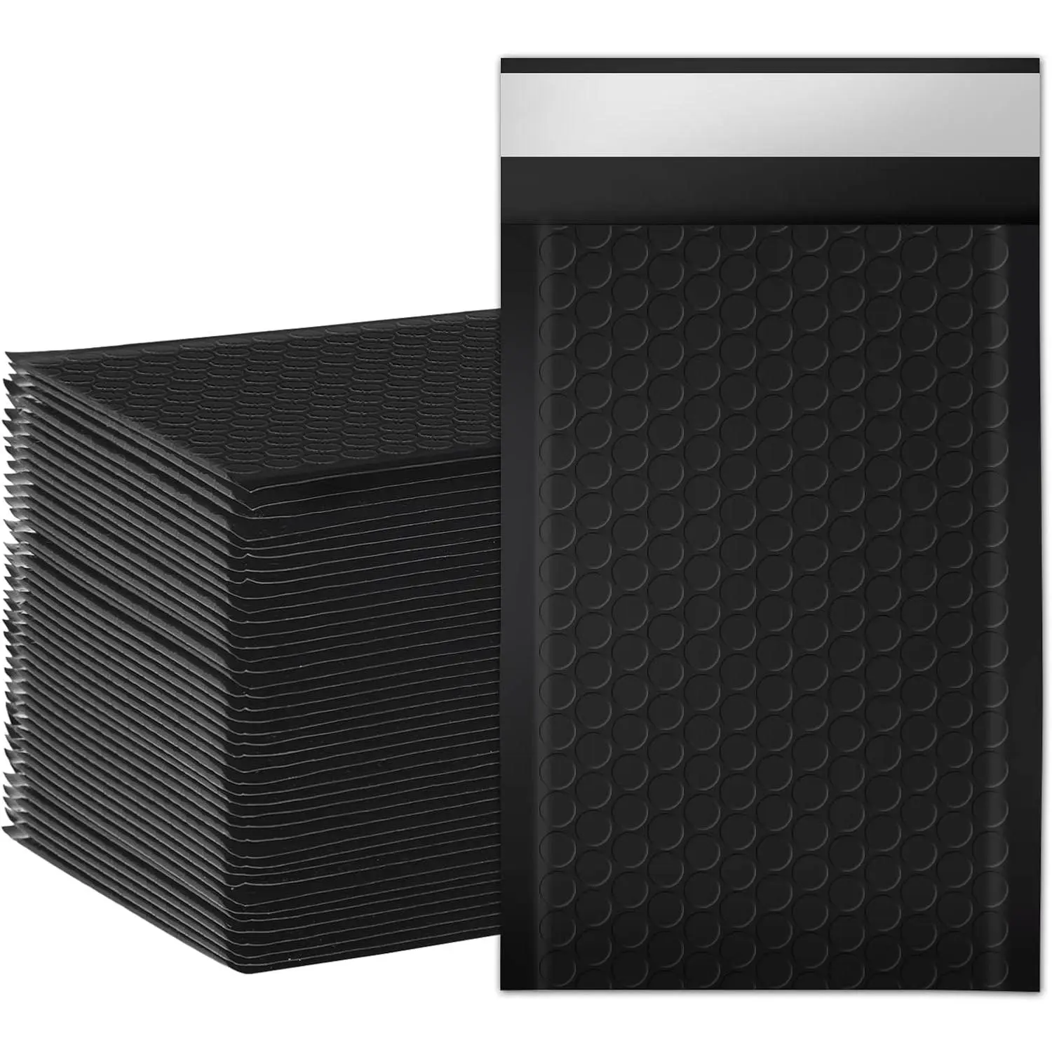 Bubble Mailers, 4x7 Inch Poly Padded Bubble Mailers Pack of 50 Bubble Envelopes Opaque Self Seal Adhesive  Bags for Shipping and Packaging(Black,4x7-50Pc)