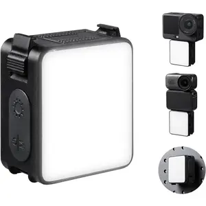 K&F CONCEPT Magnetic Quick Release Fill Light Compatible for DJI Osmo Action 6/Osmo Nano, Magnet Backplate 1.5W USB C Rechargeable Mini LED Vlogging Lighting, Action Camera Selfie Vlog Video Recording