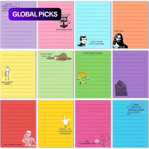 12 Funny Sticky Notes, 4x3 Inches Self-Adhesive Memo Pad, Novelty Reminders, Office Gift for Colleagues, Employee Appreciation Items, Office Supplies #GLOBAL PICKS