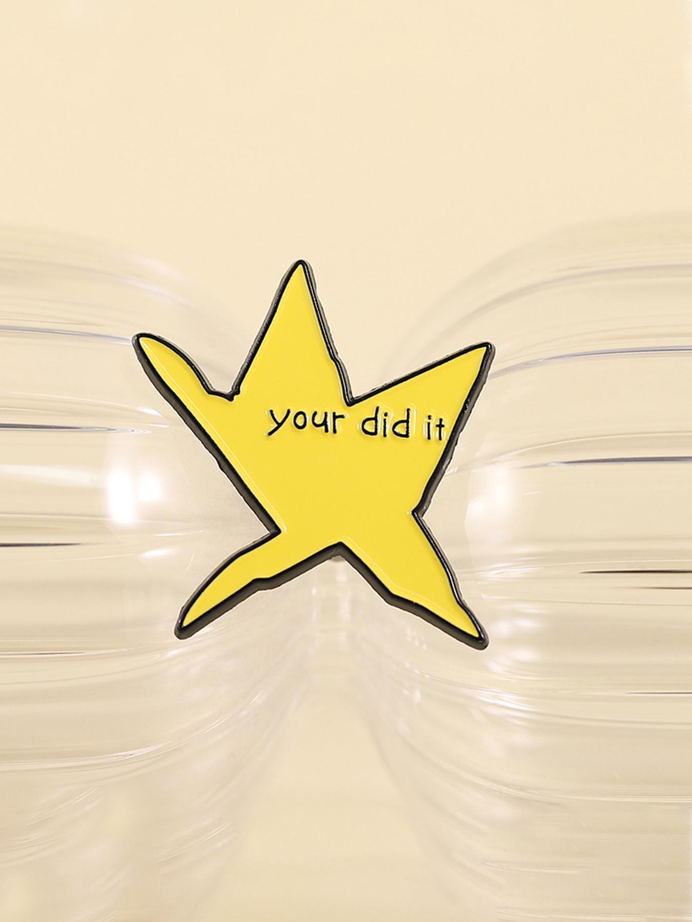 Star Shaped Brooch, Creative Star Design Brooch, Fashion Accessories for Women & Men, Cute Enamel Pin Suitable for Backpacks, Jeans, Scarves, Hats Decoration, Jewelry