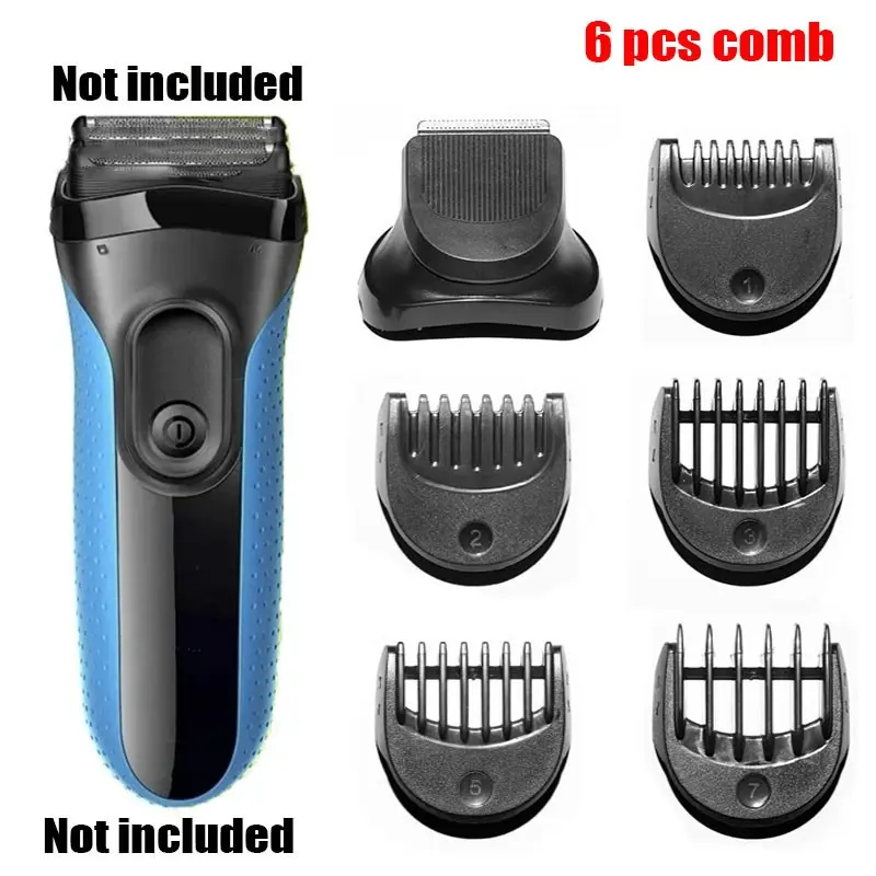 6 Pcs Comb for Braun Series 3 Replacement Trimmer, Compatible with 380s-4, 3040, 3045, 300s, 301s, 310s, 3000s, 3010s, 3020s, 3030s, 3040s, 3050cc, 3080s, 3090cc, 320s, 330s, 350cc, 3