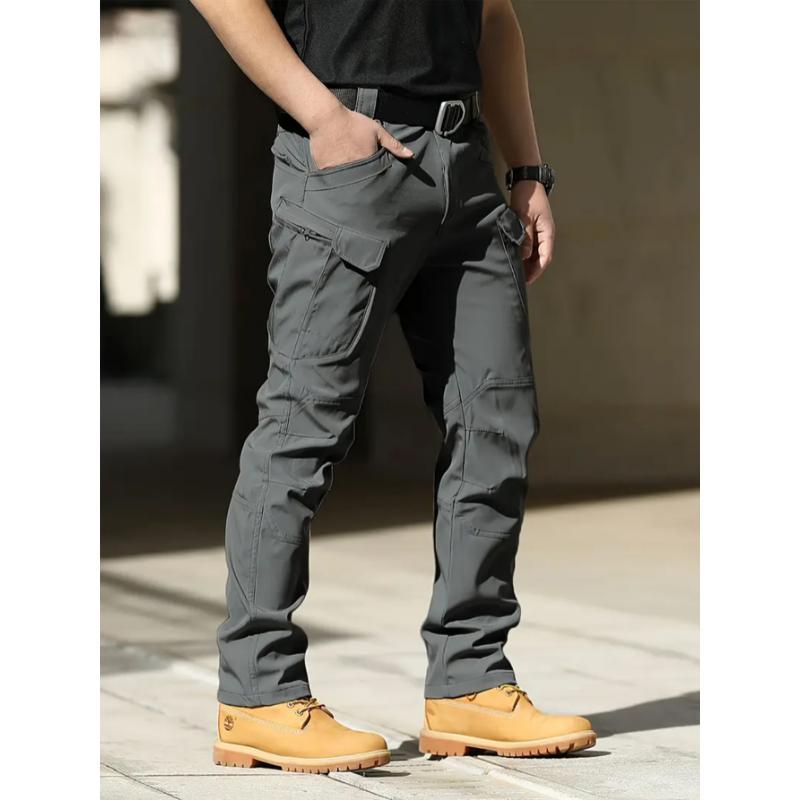 4pcsMen'sSlim-FitTacticalCargoPants-DurableRipstopWorkPantswithMulti-Pockets,All-SeasonWear-ResistantDesignforHiking,Camping,Outdoor&DailyUse(MachineWashable),HikingPants