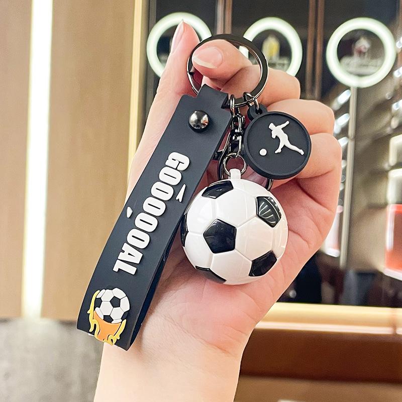 Cartoon Creative Sports Ball Football Keychain for Car, Men's Trendy Exquisite Couple Keychain, Bag Pendant