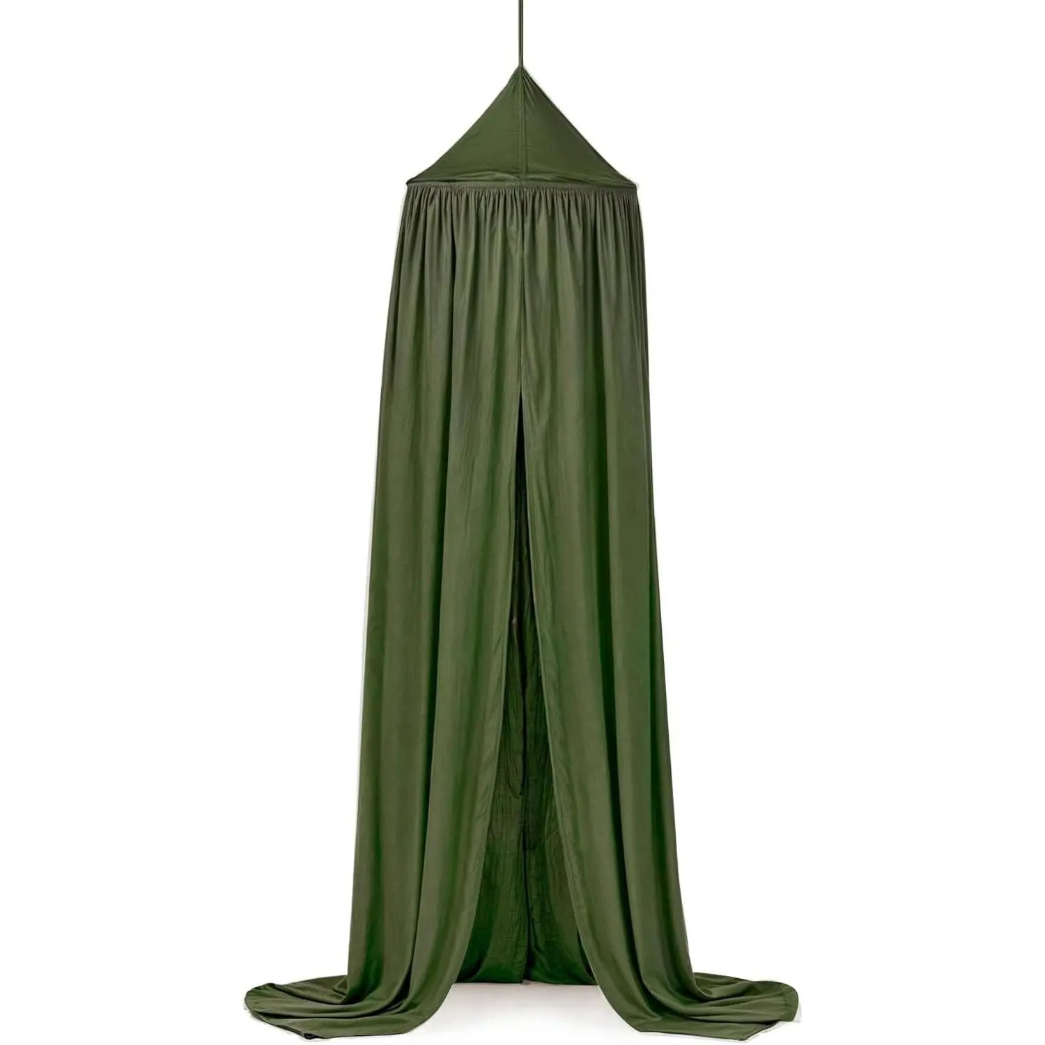 Green Round Dome Hanging Bed Canopy, Cute Princess Castle Style Mosquito Net Tent, Decorative Ceiling Canopy for Baby Kids Girls Boys, Ideal for Crib Nursery Bedroom Reading Nook Play Area