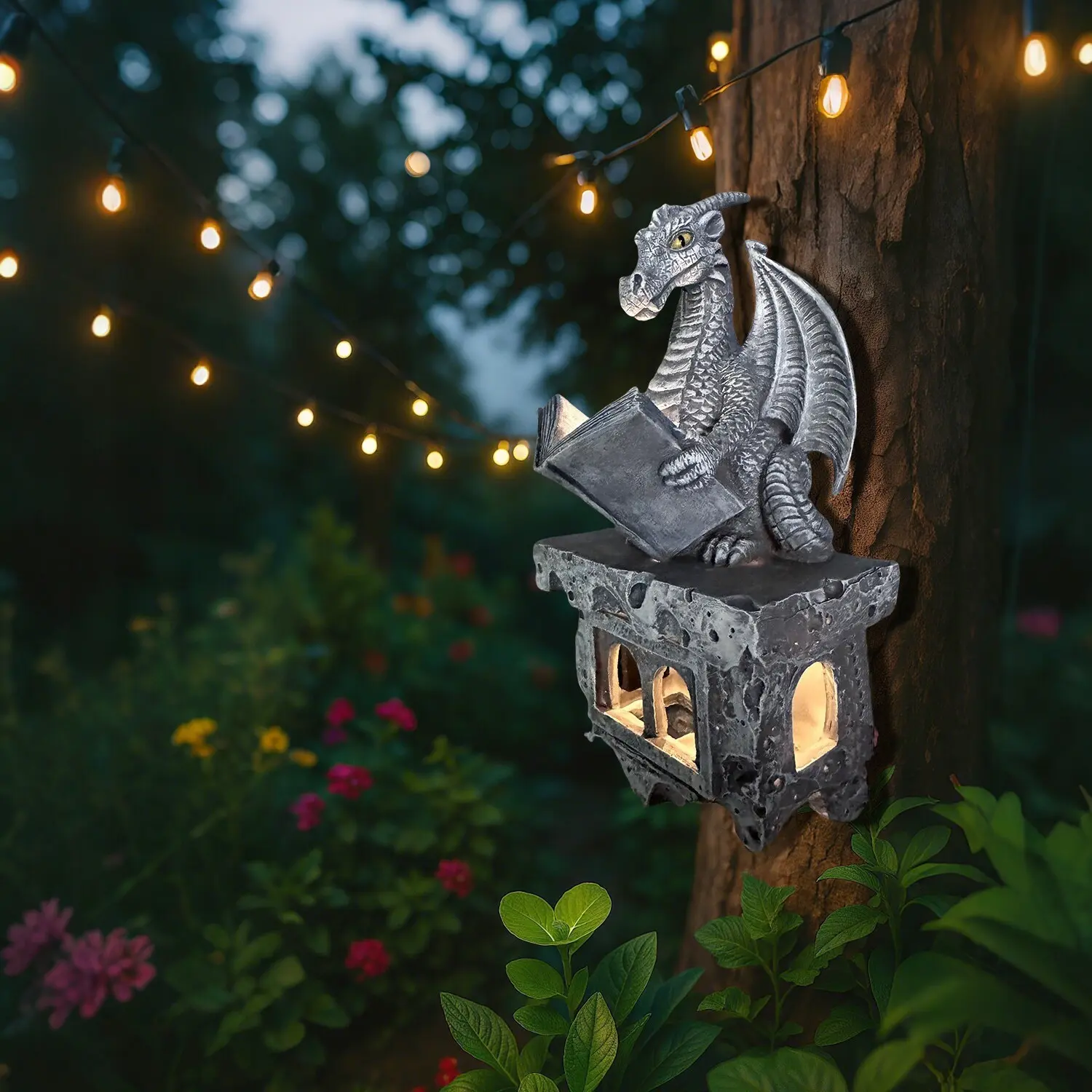 New Solar Dragon Wall Light, Outdoor Resin Glow Decorative Ornament, Garden Creative Nightlight, Courtyard Decoration