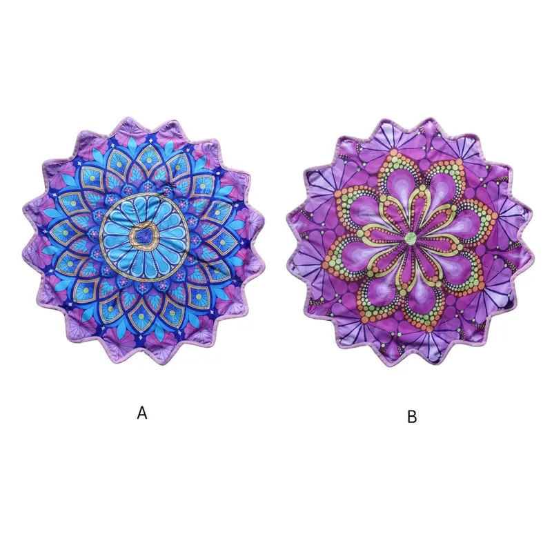 16-Point Star UV Printed Outdoor Toy Dual-Sided Unique Patterns, Rotating Flying Dance Handkerchief, Flowing Stars for Sports Activities, UV Printing, Creative