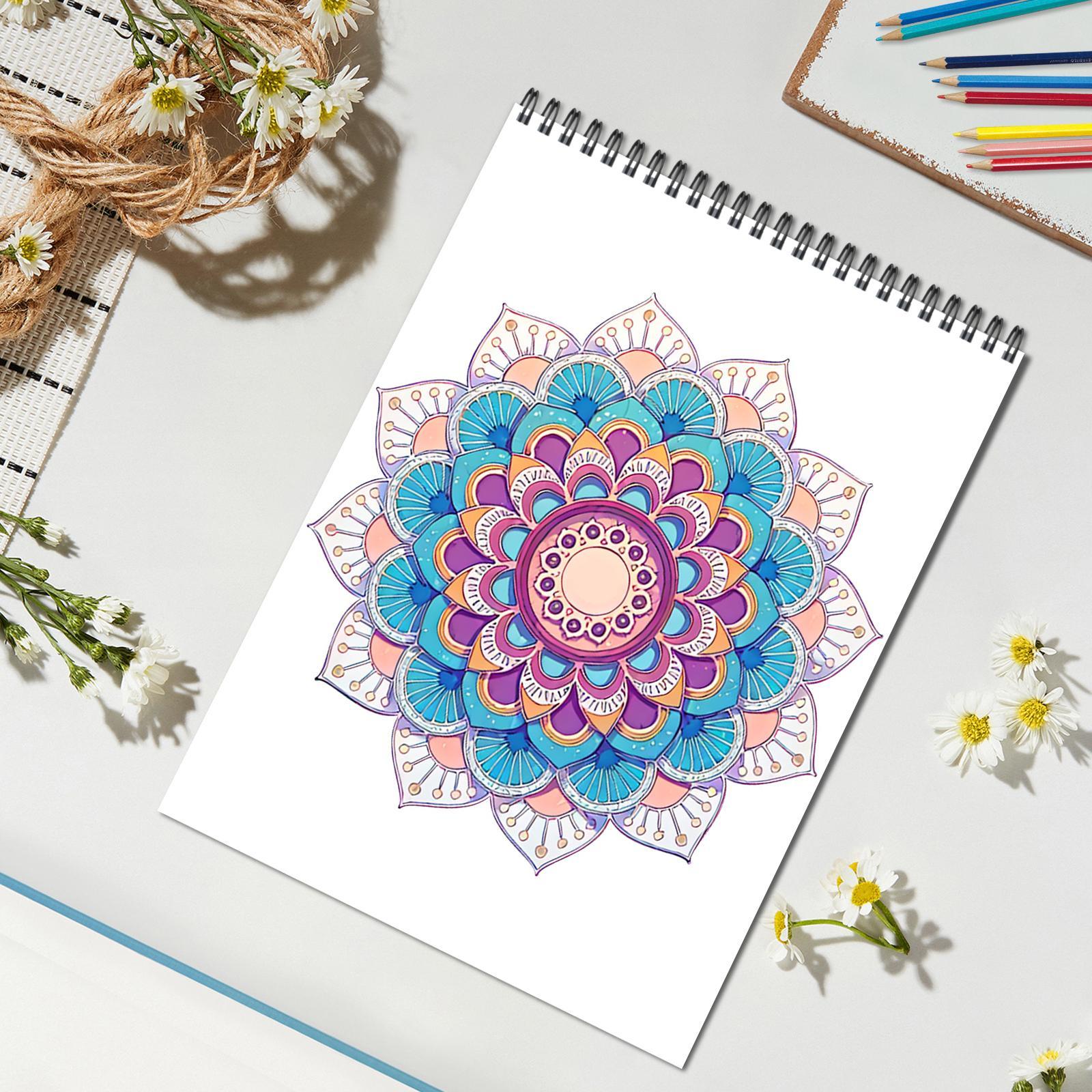Regular Mandala Theme Coloring Painting, Diy Decorative Painting, Delicate Closed-loop Design Pattern Layered From The Inside To The Outside, Perfect Gift