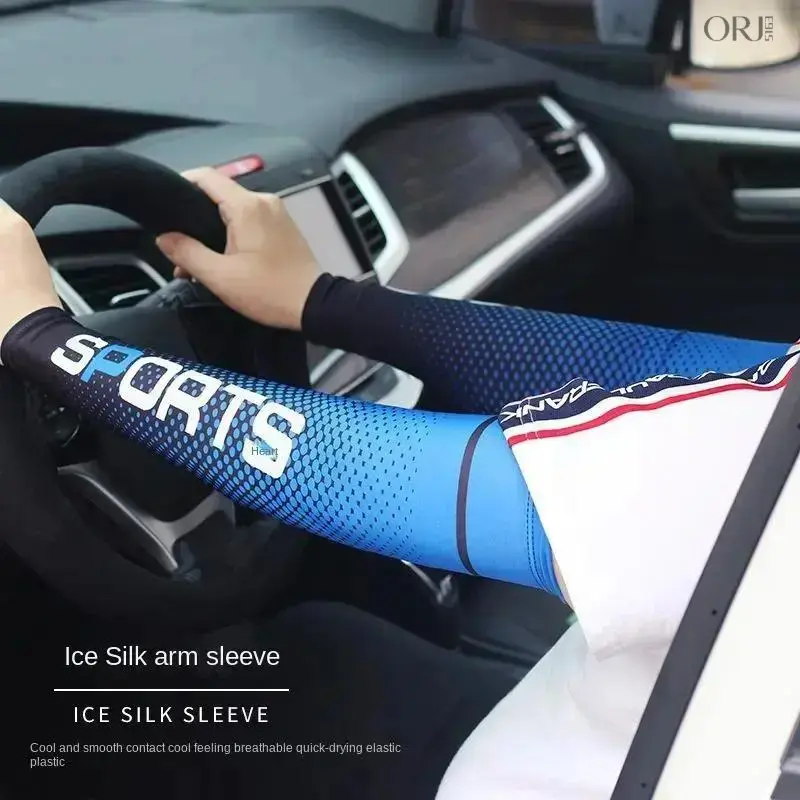 Men's & Women's 5-Pair Cooling UV-Blocking Arm Sleeves, Breathable Lightweight Sun Block Covers, Stretch Cool Skin Sleeves for Cycling, Outdoor Sports, Daily Summer Wear (Protect from Sun)