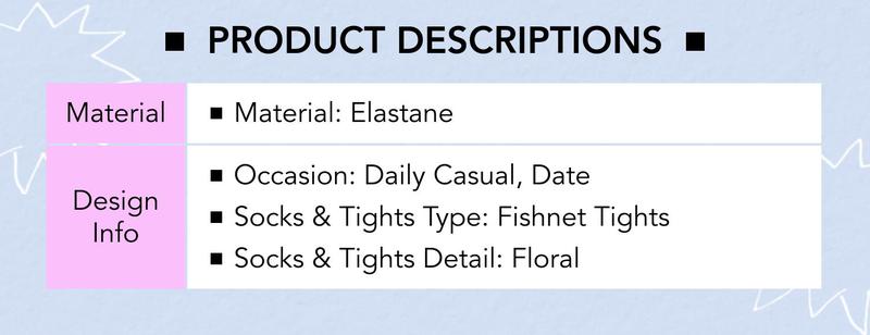 Cider FLORAL FISHNET TIGHTS