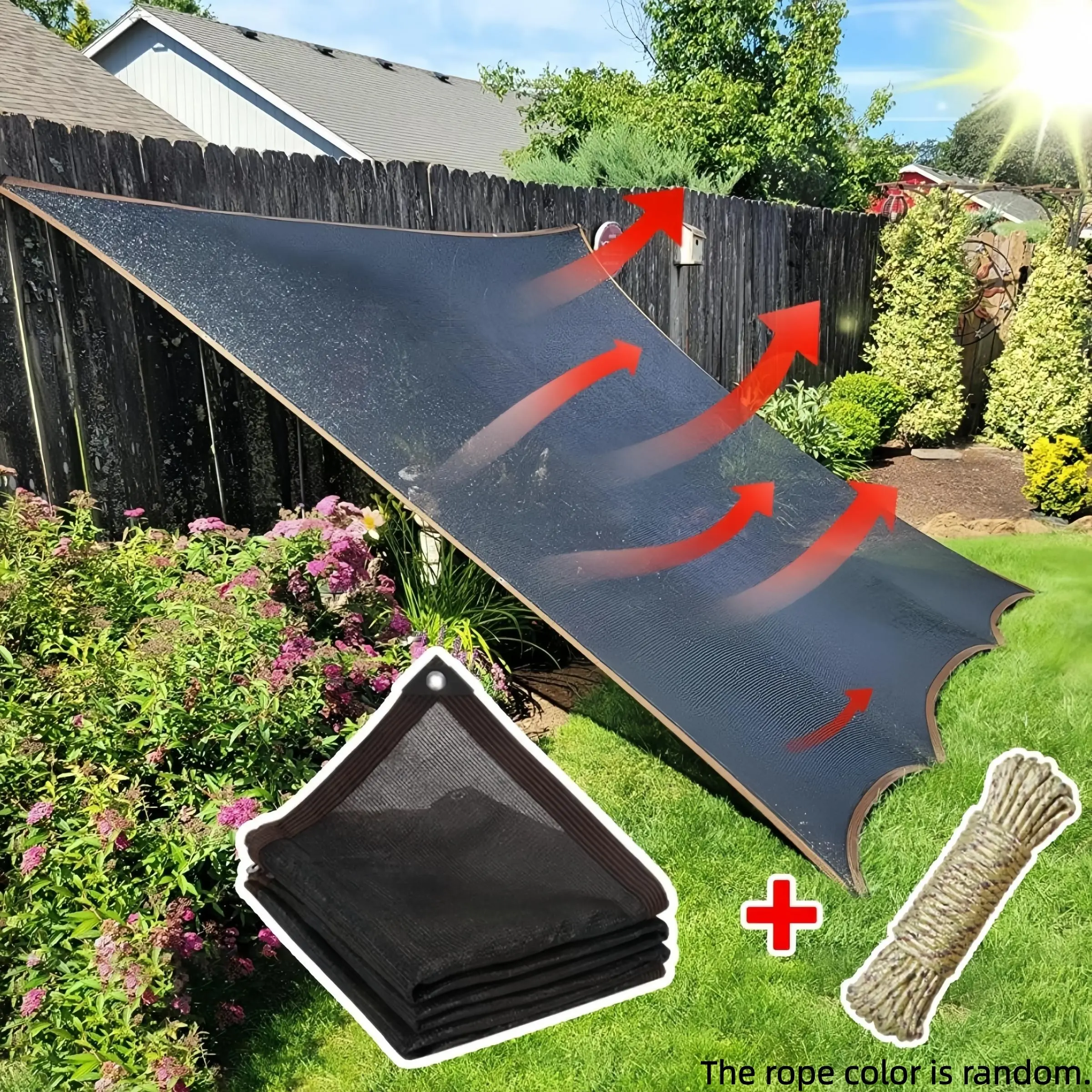 1 shade cloth 90% black sunshade net is suitable for garden terrace, Sunshades for patio, plant sunshade sail greenhouse outdoor gazebo lawn, dog house and henhouse, and it is easier to hang the sunshade net cover